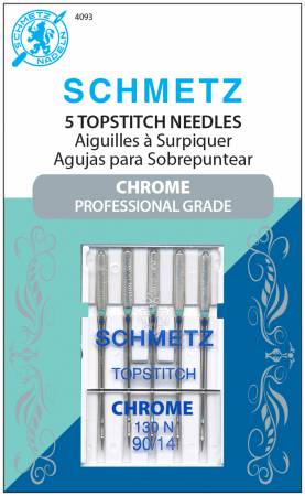 Schmetz Topstitch Needles Chrome Professional Grade sz90/14