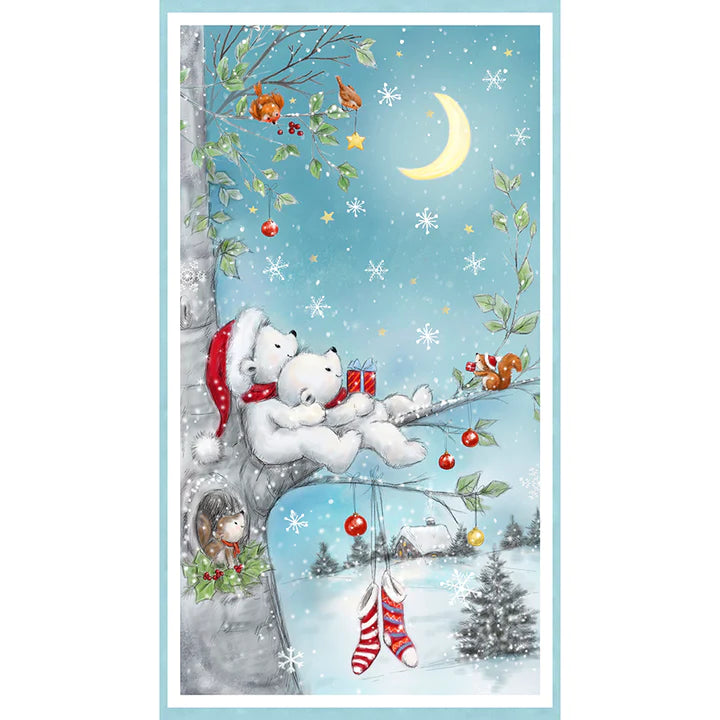 Woodland Gifts 24" Large Panel Multi By Makiko for Wilmington Prints.