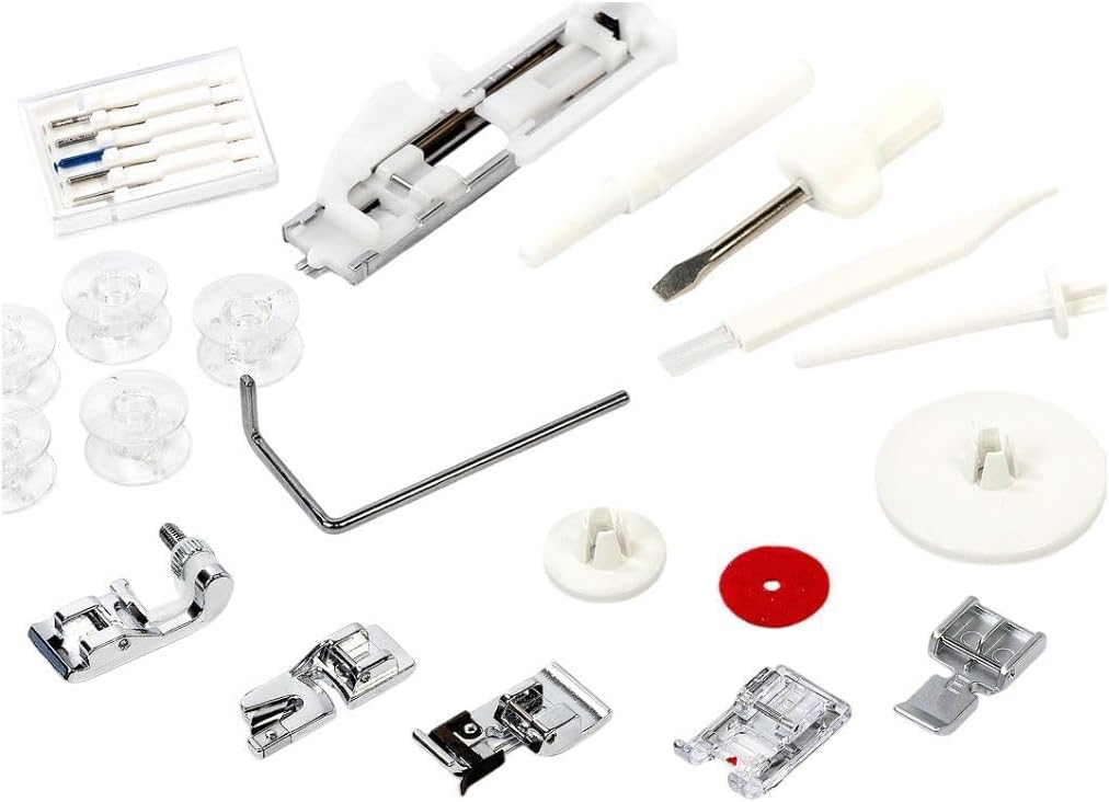 Janome HD5000 Heavy-Duty Mechanical Sewing Machine for Beginners White
