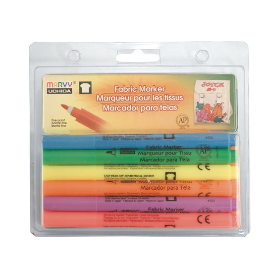 Marvy Uchida fabric marker fine tip - set C