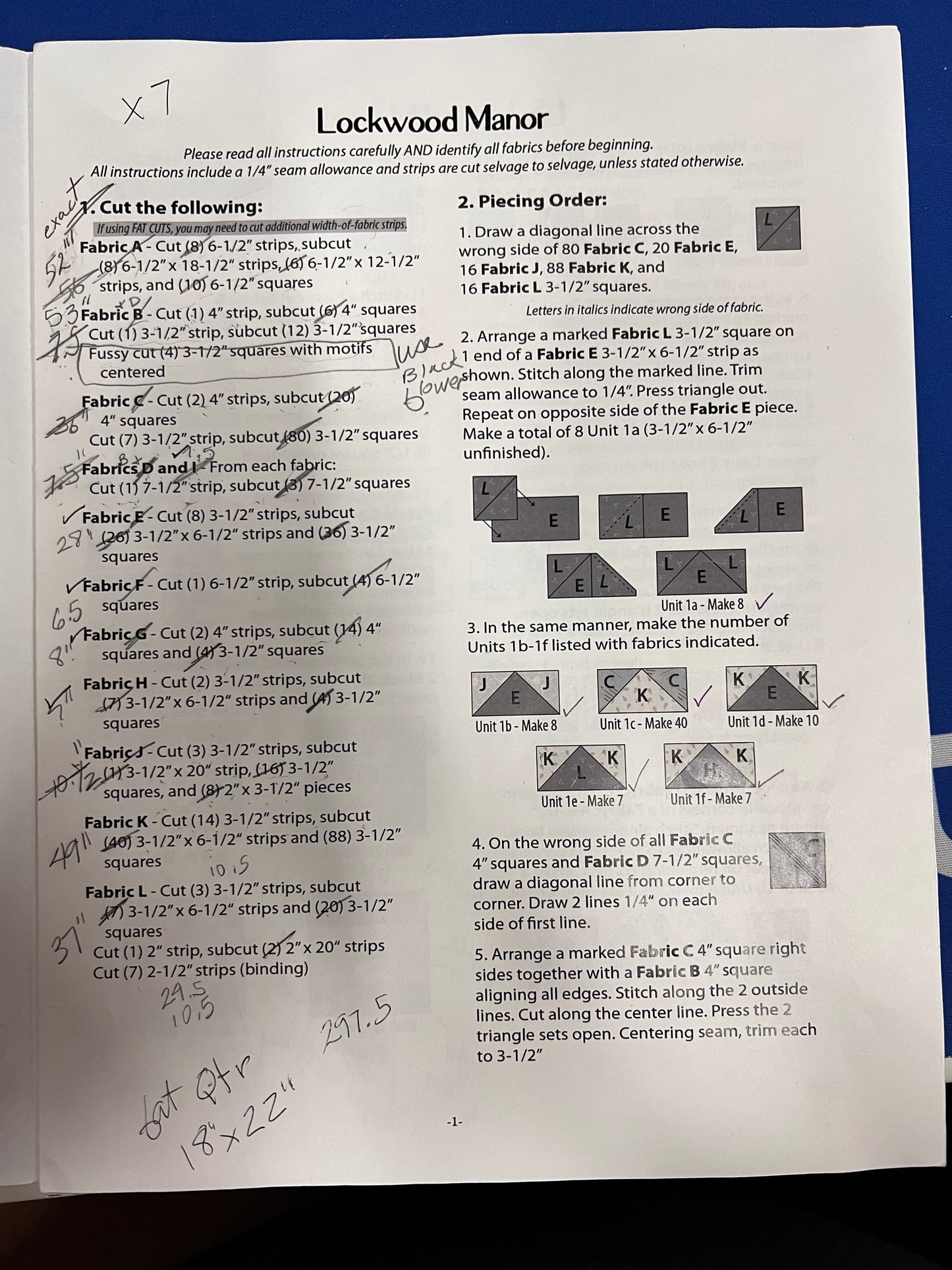 Lockwood Manner Quilt Kit - Wilmington Prints