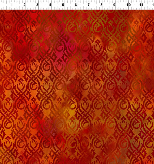 In The Beginning - Flames- Red/Orange