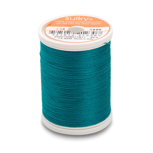 Dark Teal - Sulky 12 Wt. Cotton Thread 300 yd. Spool