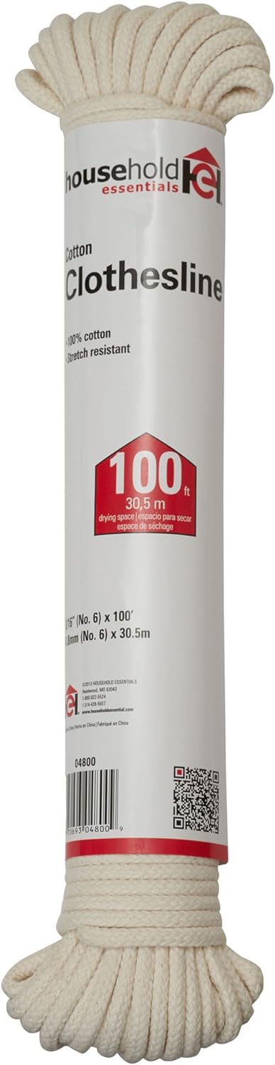 Cotton Clothesline 100ft - Household Essentials