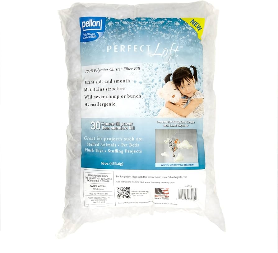 Pellon Perfect Loft Cluster Fiberfill 16oz Pkg Wht