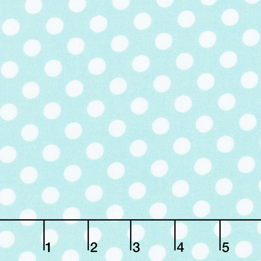 Dots Light Aqua 108" Quilt Backing - Kimberbell & Maywood Studio