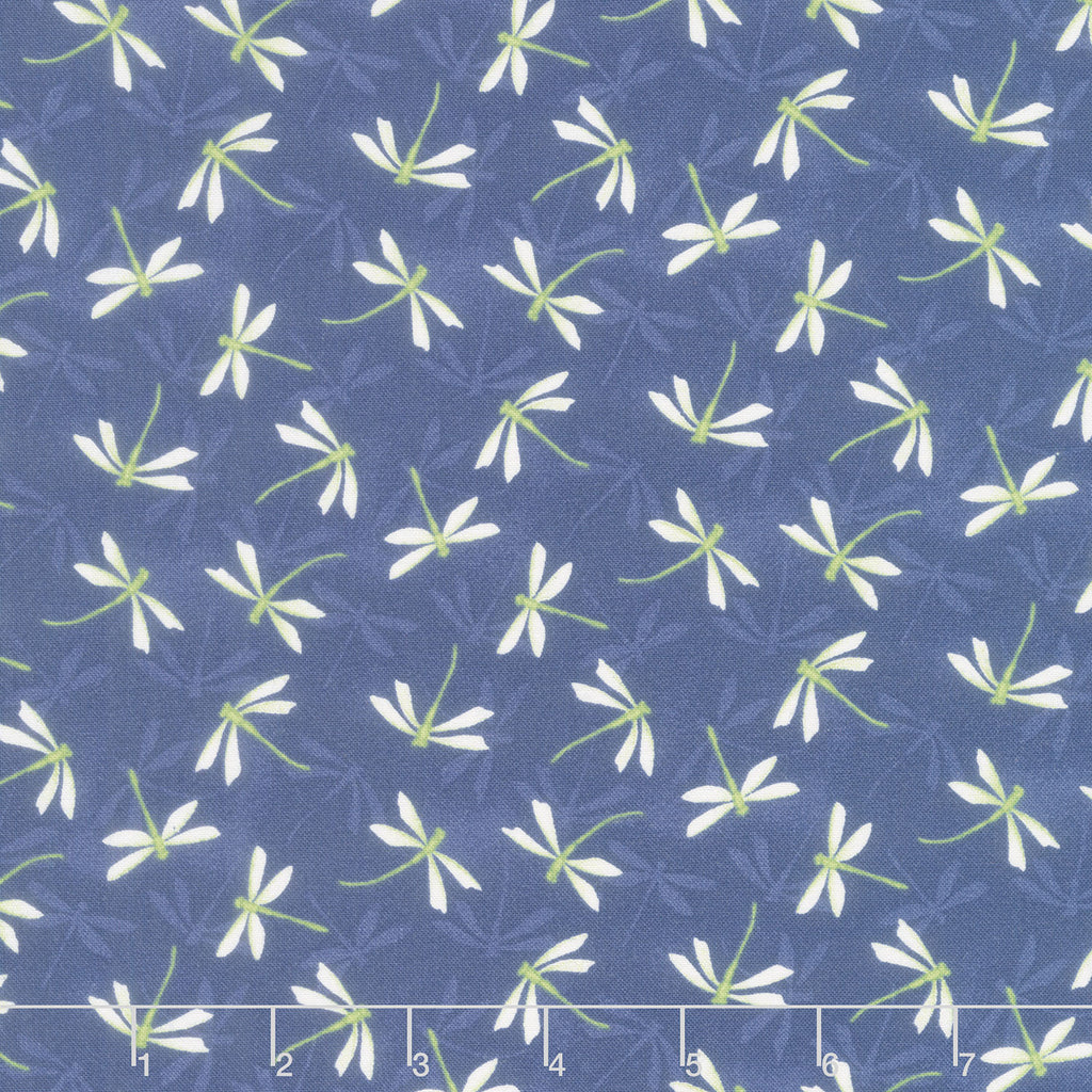 Dragonfly Toss Navy - Wilmington Prints