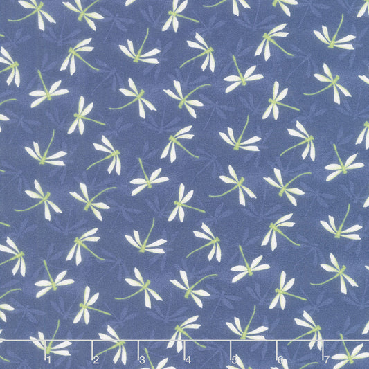 Dragonfly Toss Navy - Wilmington Prints