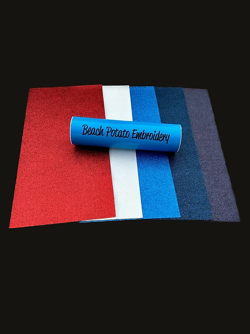 Red White and Boom Glitter Pack - Beach Potato Embroidery