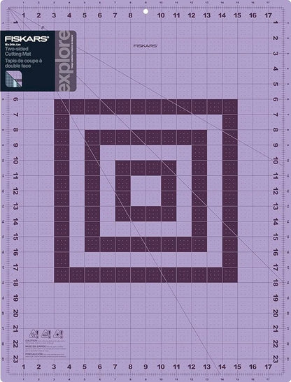 Fiskars 2-Sided Cutting Mat (Blue&Purple)