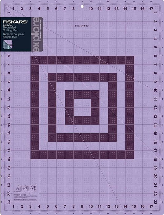Fiskars 2-Sided Cutting Mat (Blue&Purple)