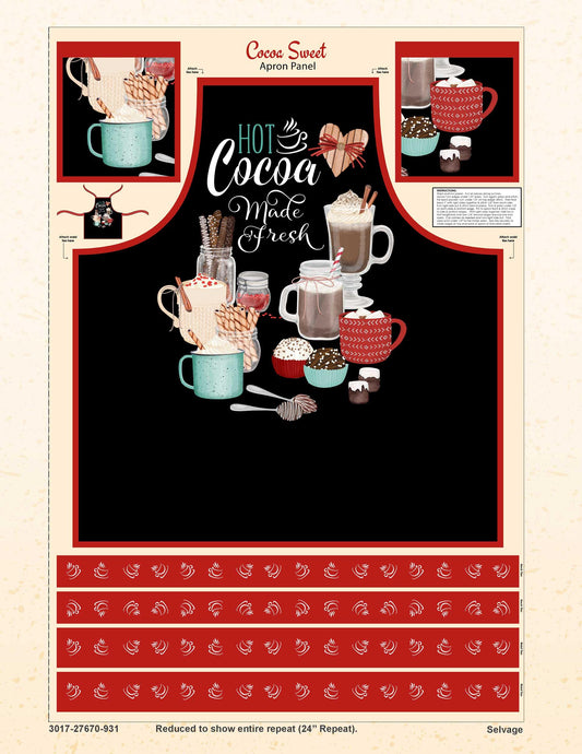 Cocoa Sweet Apron Panel - Wilmington Prints By: Danielle Leone