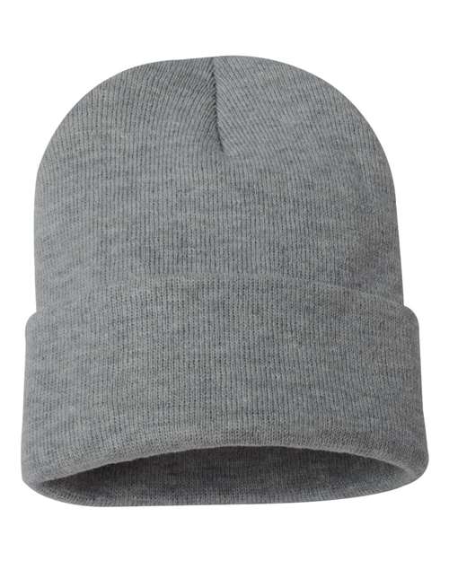 Solid Cuffed Knit 12" Beanie Embroidery Blanks