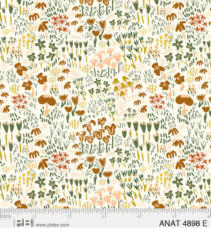 AU Naturel Meadow Ecru - P&B Textiles