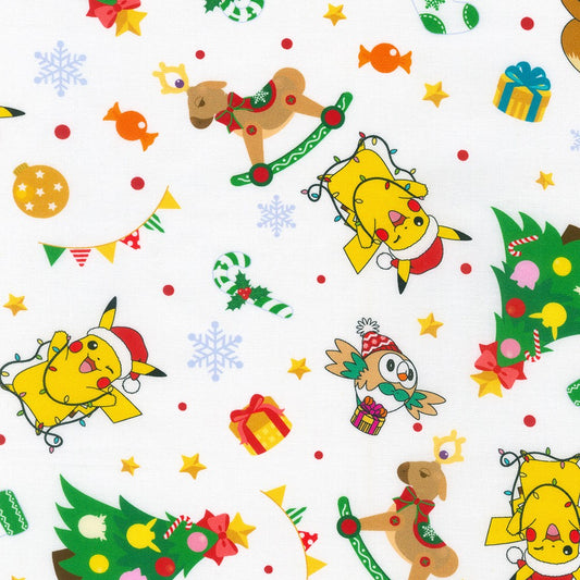 Pikachu's Holiday White Minky by The Pokemon Co.