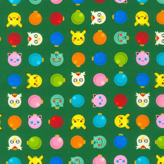 Pikachu's Holiday Ornaments Pine Green by The Pokemon Co.