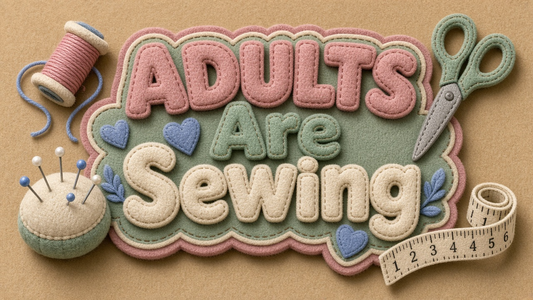 Adults Are Sewing logo - QuiltandSew.com