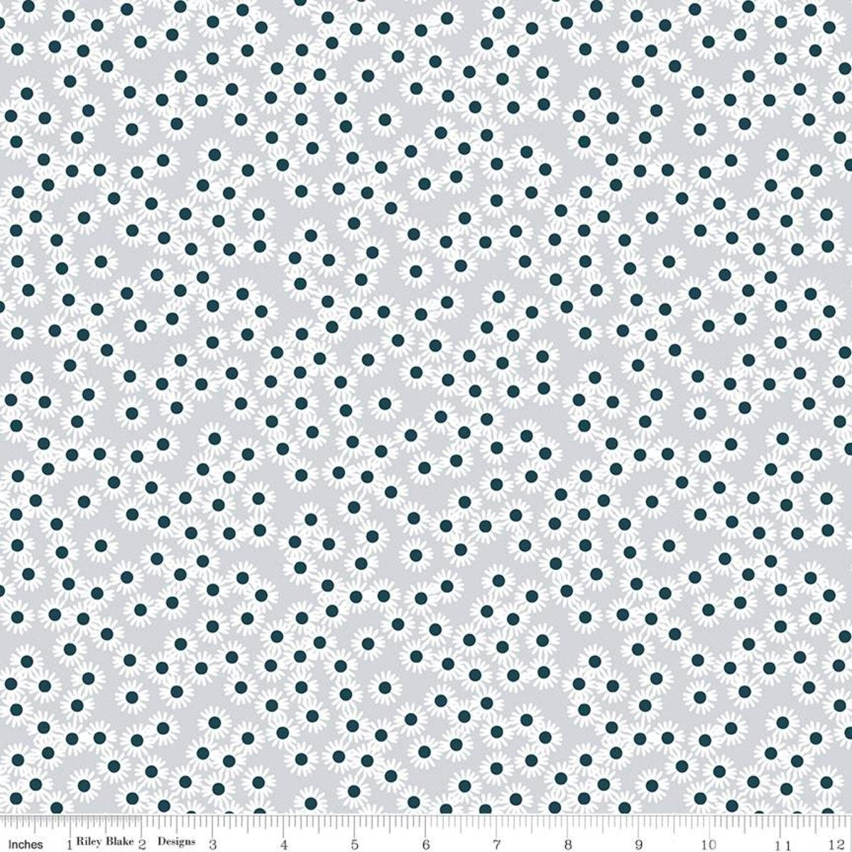 Spotted Daisy Fields-Teal Riley Blake Designs
