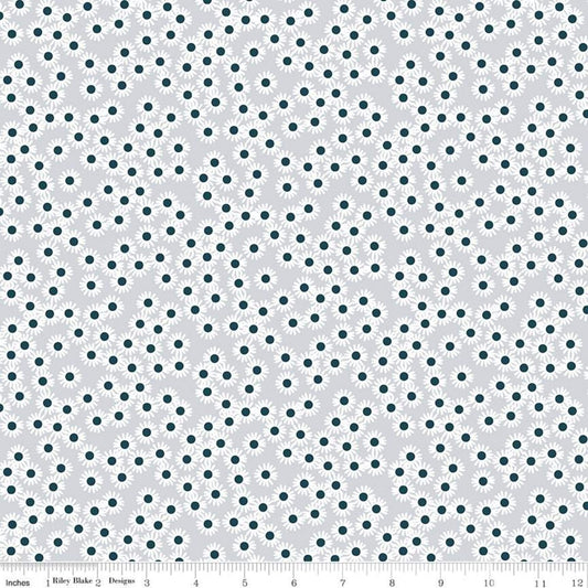 Spotted Daisy Fields-Teal Riley Blake Designs