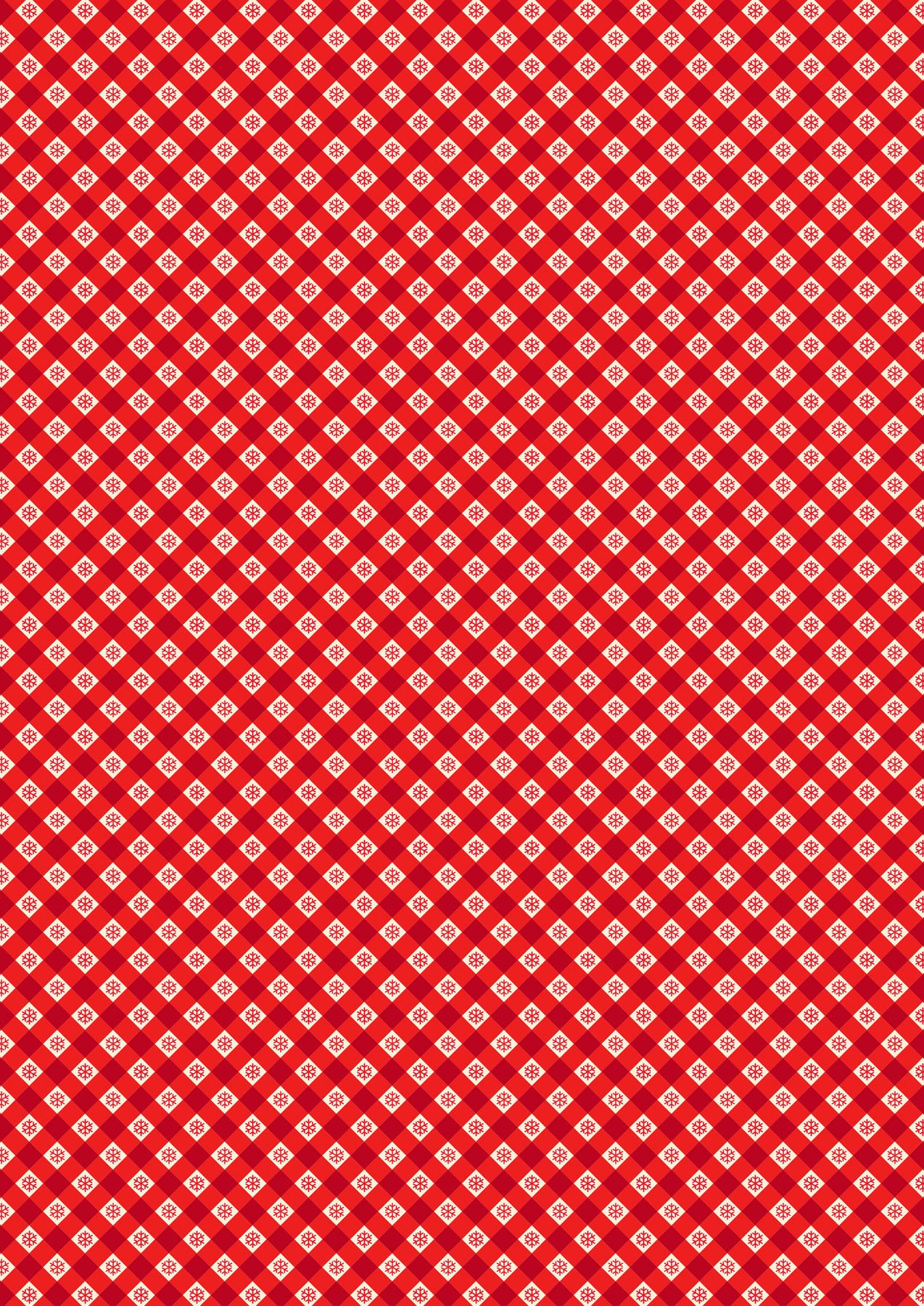 Snowflake gingham red - Lewis & Irene