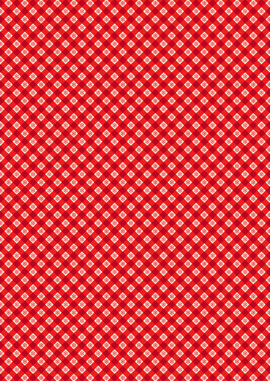 Snowflake gingham red - Lewis & Irene