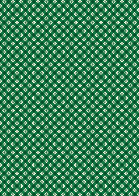 Snowflake gingham green - Lewis & Irene