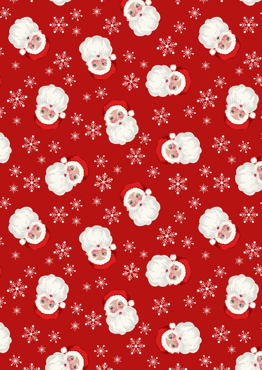 Santa on red (with pearl) - Lewis & Irene
