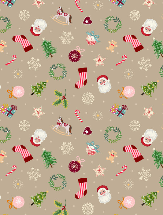 Little festive things on natural (with gold metalic) - Lewis & Irene