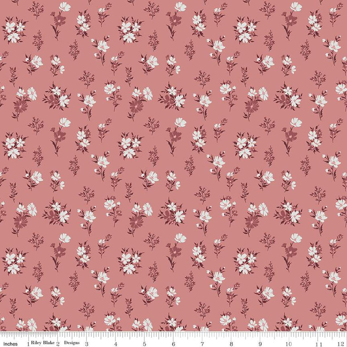 A Walk on the Prairie Floral Dusty Rose - Riley Blake Designs