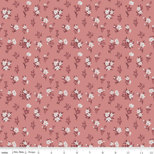 A Walk on the Prairie Floral Dusty Rose - Riley Blake Designs