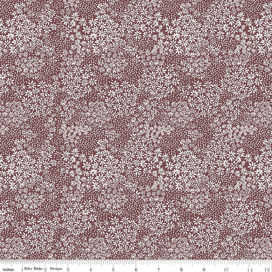 A Walk on the Prairie Silhouette Marsala - Riley Blake Designs