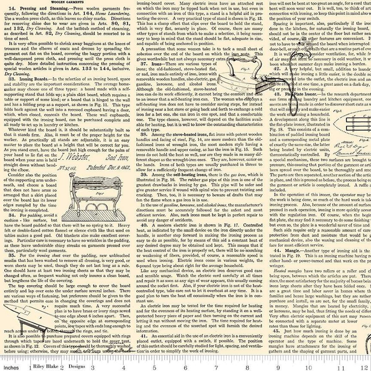 Press On Clothing Care Copy Parchment - Riley Blake Designs