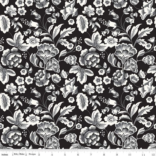 Midnight Meadow Main Black - Riley Blake Designs