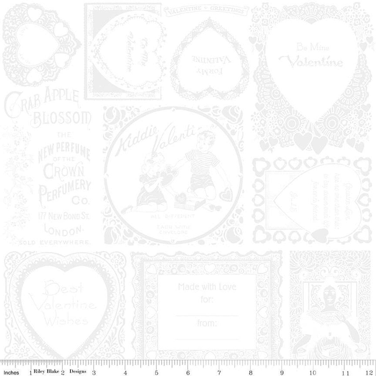 Take Heart Frame Blender White-on-White  - Riley Blake Designs