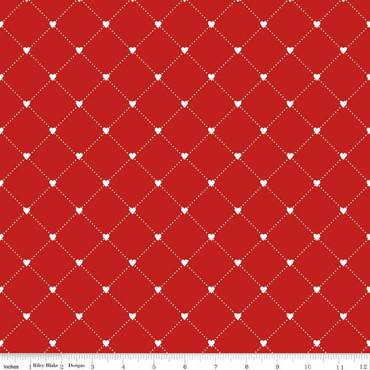 Take Heart Heart Cross Red - Riley Blake Designs