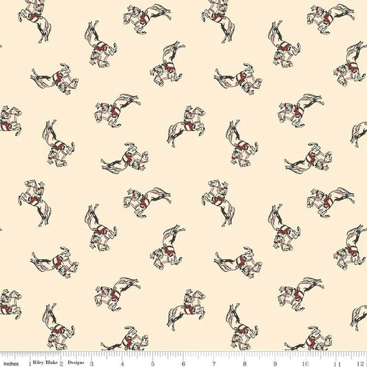 Cowboys Cowboy Cream - Riley Blake Designs