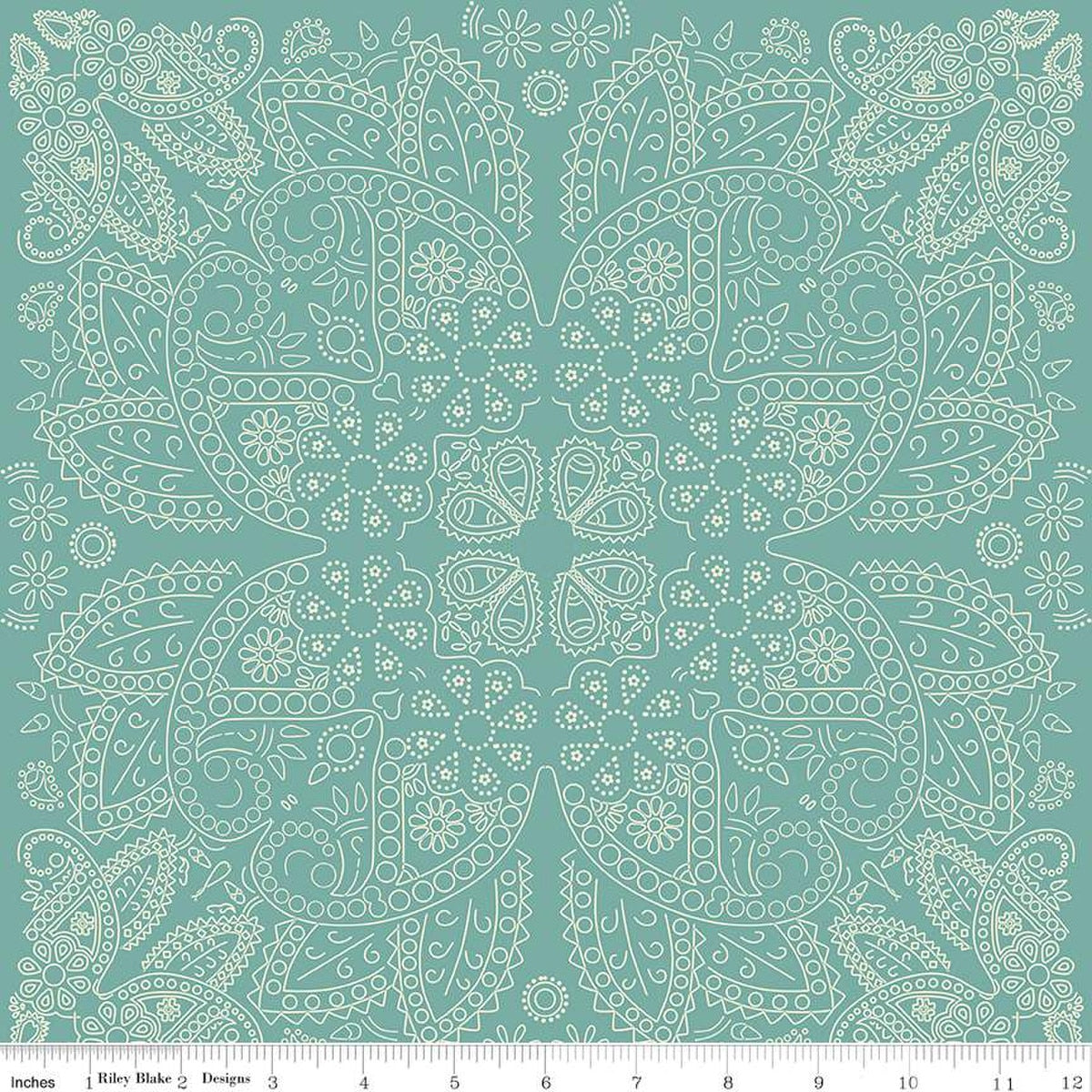 Cowboys Bandana Teal - Riley Blake Designs