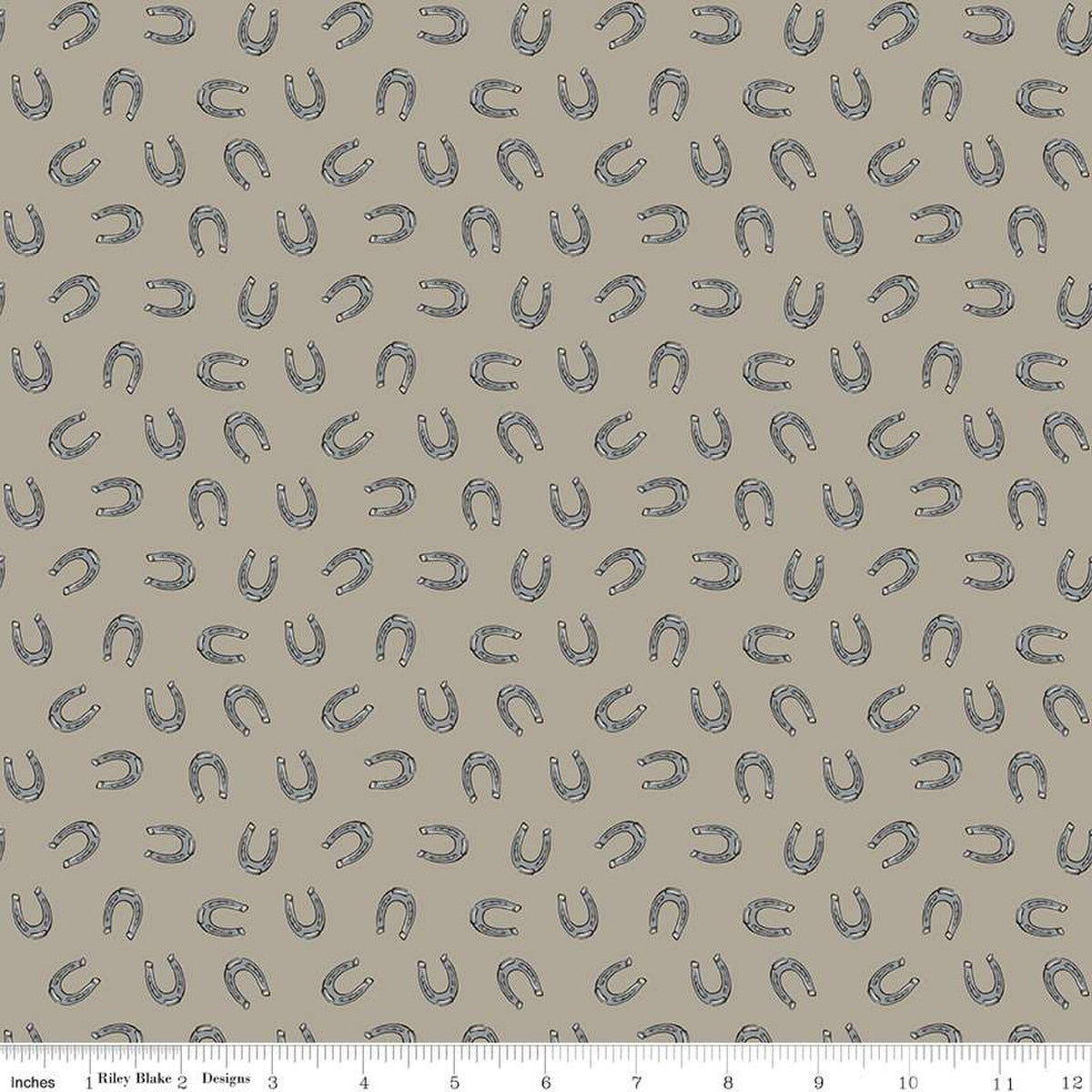 Cowboys Horseshoes Khaki - Riley Blake Designs