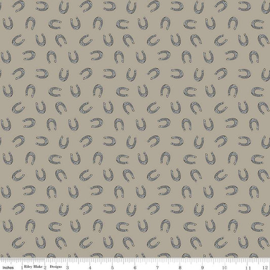 Cowboys Horseshoes Khaki - Riley Blake Designs