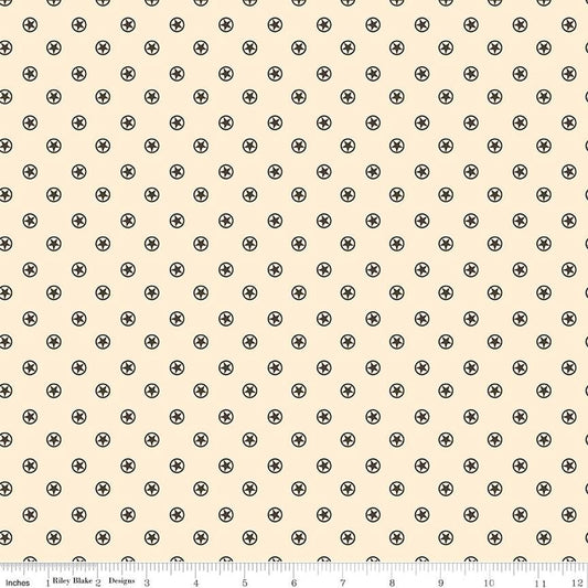 Cowboys Circle Stars Cream - Riley Blake Designs