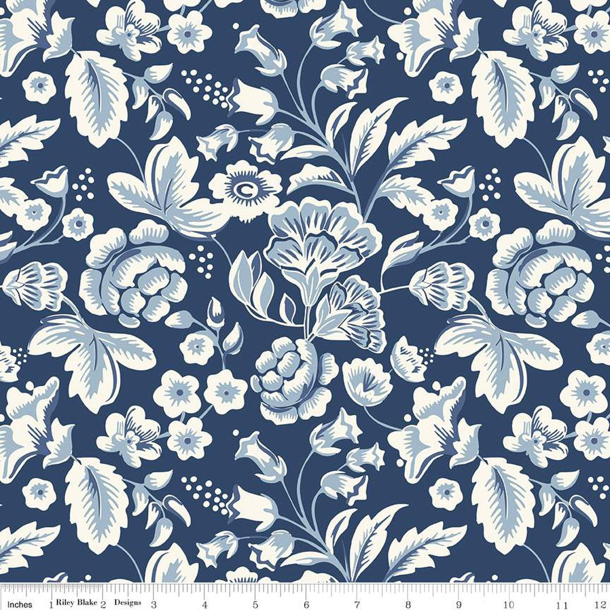 Freedom Garden Main Blue - Riley Blake Designs