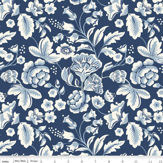 Freedom Garden Main Blue - Riley Blake Designs