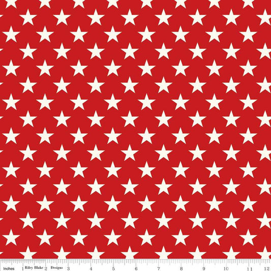 Freedom Garden Stars Red - Riley Blake Designs