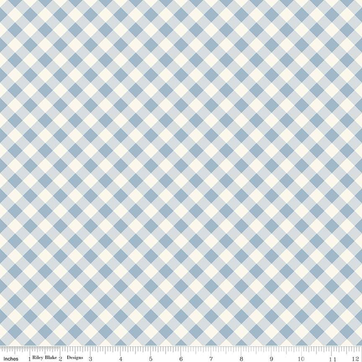 Freedom Garden Gingham Sky - Riley Blake Designs