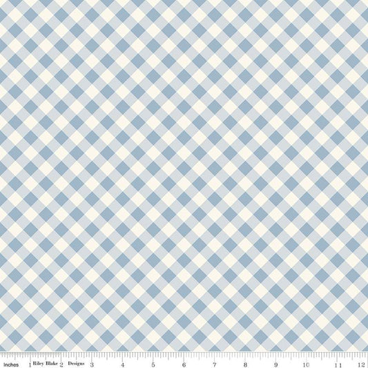 Freedom Garden Gingham Sky - Riley Blake Designs