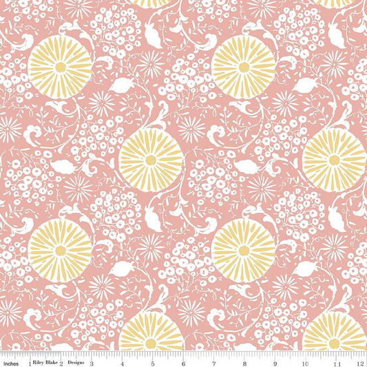 Love Me More Botanical Coral - Riley Blake Designs