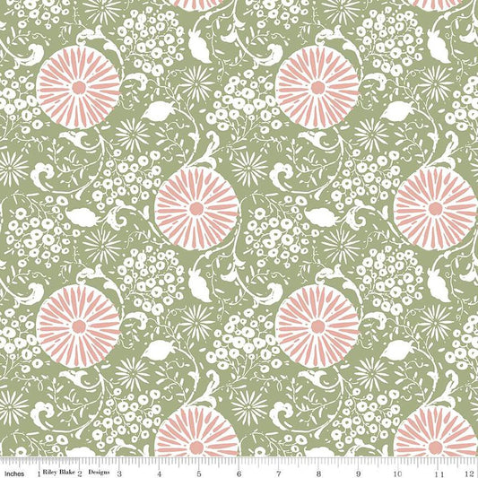 Love Me More Botanical Green - Riley Blake Designs