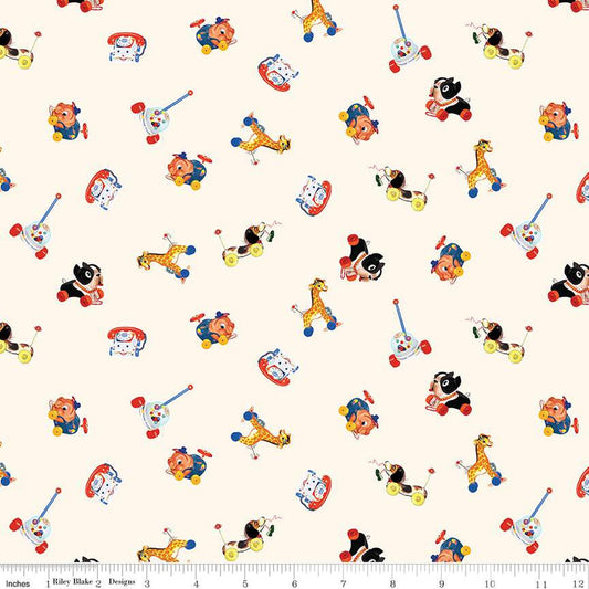 Pop 'n Play Caricature Toss Le Creme - Riley Blake Designs