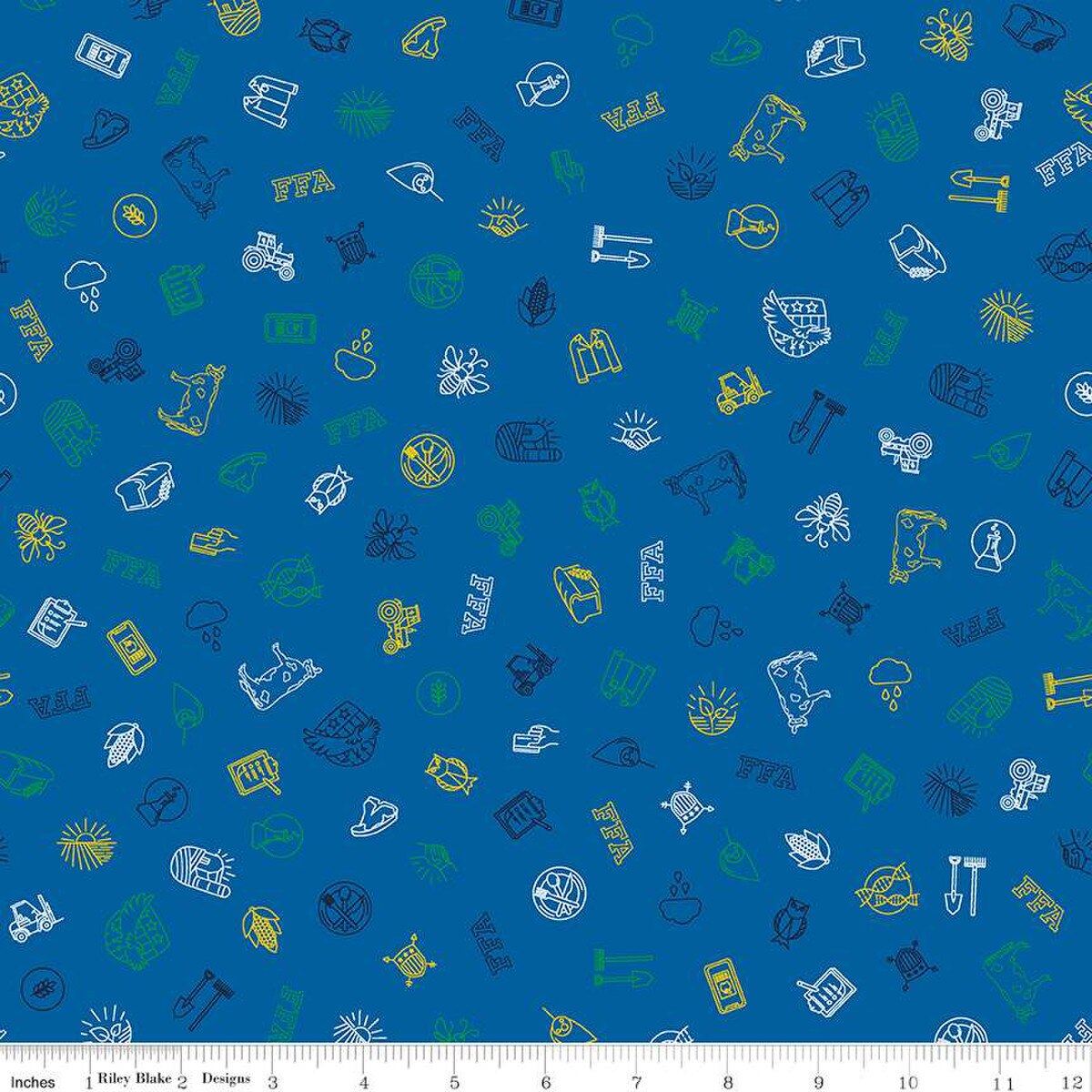 FFA Forever Blue 2 Icons Blue - Riley Blake Designs