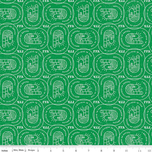 FFA Forever Blue 2 Farm Patch Green - Riley Blake Designs